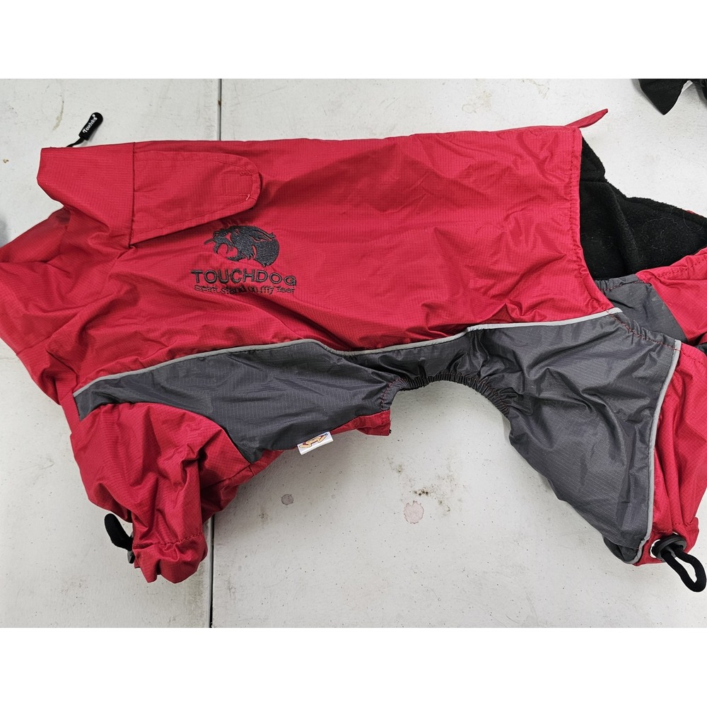 Touch Dog Outdoor Series Black Shark 700 Red‎ & Gray Dog Coat - Dog Size Small